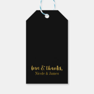Liebe & Dank Gold JEDER FARBE Moderne Hochzeitsgun Geschenkanhänger
