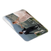 Liebe & Dank Hochzeit Foto schick weiß Typografie Magnet (Rechte Seite)