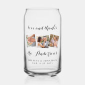 Liebe & Dank maßgeschneiderter Fotocollage Moderne Dosenglas (Vorderseite)