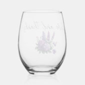 Liebe & Dank maßgeschneiderter Fotocollage Moderne Weinglas Ohne Stiel (Rückseite)