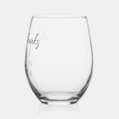 Liebe & Dank maßgeschneiderter Fotocollage Moderne Weinglas Ohne Stiel (Links)