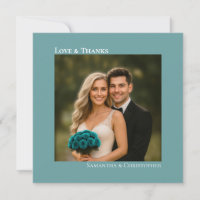 Liebe & Dank Minimalistischer Aquamariner Hochzeit