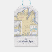Liebe & Dank Nautical Chart Anchor Event Hochzeit Geschenkanhänger (Rückseite)