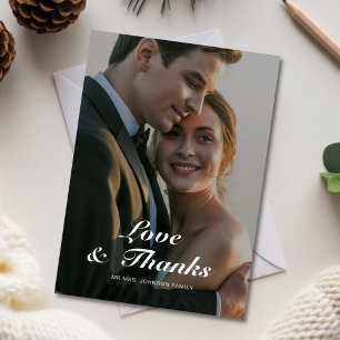 Liebe & Dank Personalisierten Couple Gruß Feiertagskarte