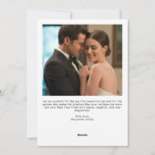 Liebe & Dank Romantische Couliday Card Feiertagskarte (Rückseite)