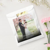 Liebe & dank Script Calligraphy Foto Wedding Geschenktütchen (Versiegelt)