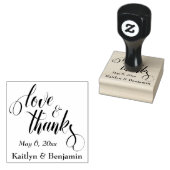 Liebe & Dank Skript mit/ Ihre Details ausarbeiten Gummistempel (Stempel)
