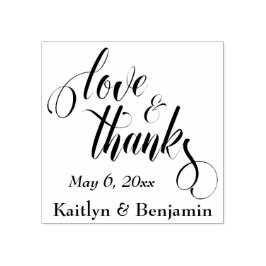 Liebe & Dank Skript mit/ Ihre Details ausarbeiten Gummistempel