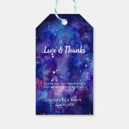 Liebe & Dank Starry Night Galaxy Hochzeitsstage Geschenkanhänger