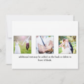 LIEBE & DANK Typografie Foto-Karte vorne und hinte Dankeskarte (Rückseite)