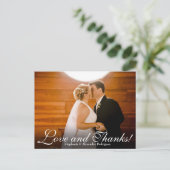 Liebe Dank Wirkung Hochzeit Foto Danke Karte (Stehend Vorderseite)