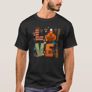 Liebe Dankbarer Chemielehrer Truthahn Erntedankfes T-Shirt