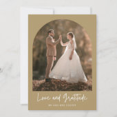 Liebe Dankbarkeit Arch Foto Hochzeit Vielen Dank Dankeskarte (Vorderseite)
