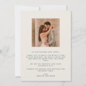 Liebe Dankbarkeit Arch Foto Hochzeit Vielen Dank Dankeskarte (Rückseite)