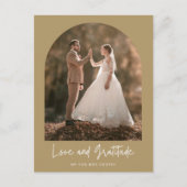 Liebe Dankbarkeit Arch Foto Hochzeit Vielen Dank Postkarte (Vorderseite)