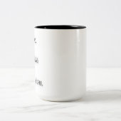 Liebe.Dankbarkeit.Danke. Zweifarbige Tasse (Mittel)