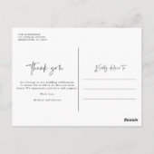 Liebe Dankbarkeit Foto Hochzeit Danke Postcard Postkarte (Rückseite)