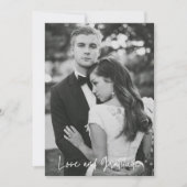 Liebe Dankbarkeit Foto Hochzeit Dankeskarte (Vorderseite)