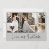 Liebe Dankbarkeit Foto Hochzeit Vielen Dank Dankeskarte (Vorderseite)