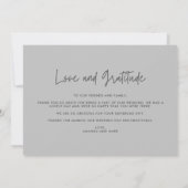 Liebe Dankbarkeit Foto Hochzeit Vielen Dank Dankeskarte (Rückseite)