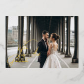 Liebe & Dankbarkeit Gold Foil Hochzeit Danke Karte (Vorderseite)