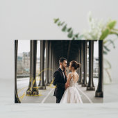 Liebe & Dankbarkeit Gold Foil Hochzeit Danke Karte (Stehend vorne)