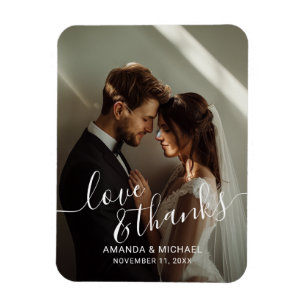 'Liebe & Dankbarkeit' Individuelles Hochzeitsgesch Magnet