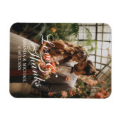 'Liebe & Dankbarkeit' Individuelles Hochzeitsgesch Magnet (Horizontal)