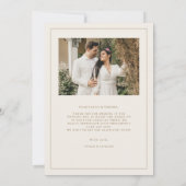 Liebe & Dankbarkeit, Minimale Hochzeit Dankeschön Dankeskarte (Rückseite)