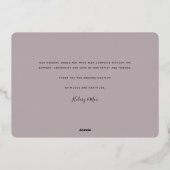 Liebe & Dankbarkeit Rose Gold Foil Danke Karte (Rückseite)