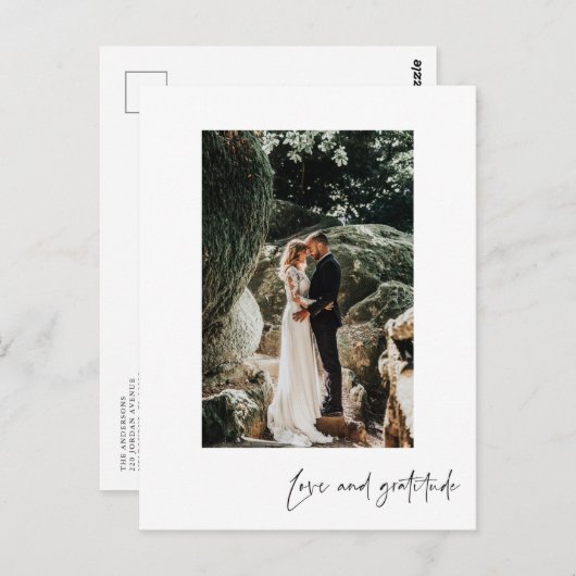 Liebe Dankbarkeit Vertical Foto Danke Postcard Postkarte (Vorne/Hinten)