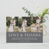 Liebe Danke 3 Foto Wedding Danke (Stehend Vorderseite)
