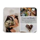 Liebe Danke 3 Foto Wedding Danke Magnet (Horizontal)