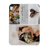 Liebe Danke 3 Foto Wedding Danke Magnet (Vertikal)