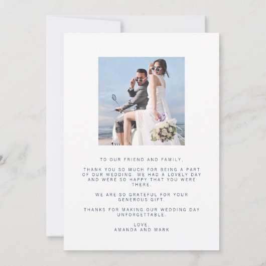 Liebe danke Arch Foto Wedding Vielen Dank (Rückseite)