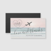 Liebe & Danke Beach Wedding Gefallen Magnet (Vorne/Hinten)