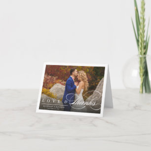 Liebe & Danke Chic Script Foto Hochzeit Vielen Dan