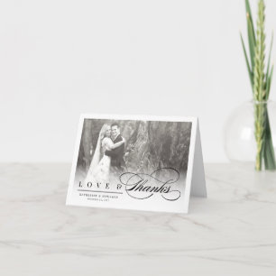 Liebe & Danke Chic Script Foto Hochzeit Vielen Dan
