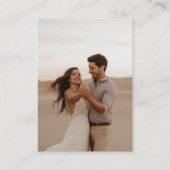 Liebe & danke Elegantes Foto Hochzeit Vielen Dank Platzkarte (Rückseite)