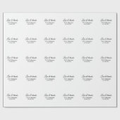 Liebe & danke fügen Ehegatten Namen Hochzeit hinzu Geschenkpapier (Flach)