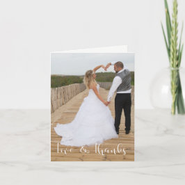 Liebe & danke Hochzeit Vielen Dank Foto Note Card
