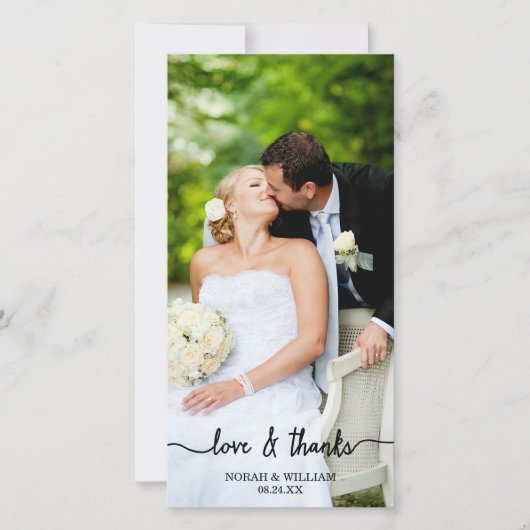 Liebe & danke Hochzeit Vielen Dank für Ihre Fotoka (Vorderseite)