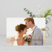 Liebe & danke Hochzeitsfolie danke Karte (Stehend vorne)