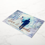 Liebe & danke Rose Folie Hochzeit danke Karte (Gedreht)