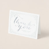 Liebe & Danke Script Confetti Wedding Vielen Dank Folienkarte (Vorderseite)