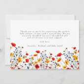 Liebe&Danke Wildblume 3 Foto Baby Vielen Dank Dankeskarte (Rückseite)