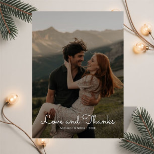 Liebe & Dankeschön für Hochzeit Dankeschön-Karte Feiertagskarte