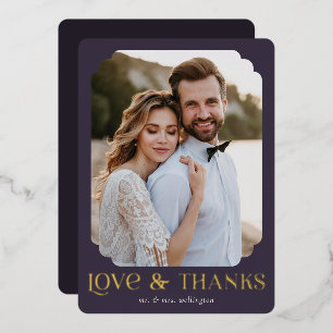 Liebe Dankeschön Lila Folie Hochzeit Dankeskarten Folieneinladung
