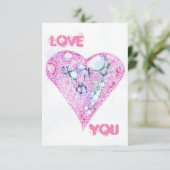 Liebe Dankeskarte (Stehend Vorderseite)