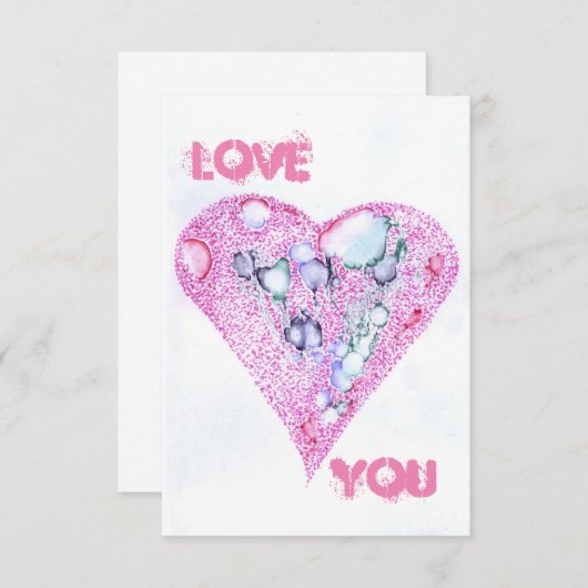 Liebe Dankeskarte (Vorne/Hinten)